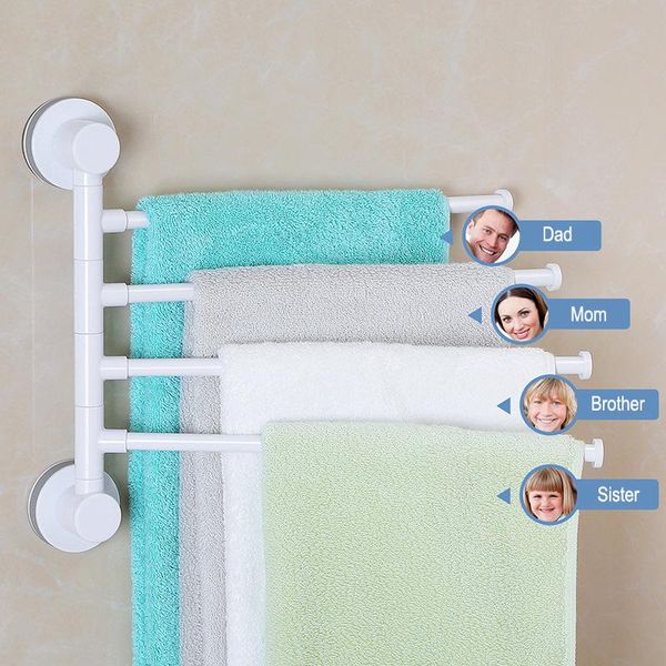 four arm towel holder rotating rack waterproof bathroom kitchen wall-mounted hanger plastic suction cup bar racks
four arm towel holder rotating rack waterproof bathroom kitchen wall-mounted hanger plastic suction cup bar racks