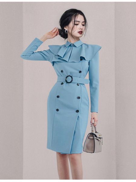 casual dresses 2021 autumn korean style lapel double row button ruffle middle and long windbreaker dress for women, Black;gray
casual dresses 2021 autumn korean style lapel double row button ruffle middle and long windbreaker dress for women, Black;gray