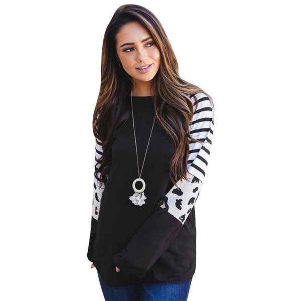 fashion sweater fine woolen 2021 long sleeve t-shirt women's stripe splicing round neck pullover, White;black
fashion sweater fine woolen 2021 long sleeve t-shirt women's stripe splicing round neck pullover, White;black