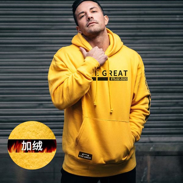 men's hoodies & sweatshirts plus velvet thick sportswear solid color printing hooded jacket clothing pullover men tracksuit male s, Black
men's hoodies & sweatshirts plus velvet thick sportswear solid color printing hooded jacket clothing pullover men tracksuit male s, Black