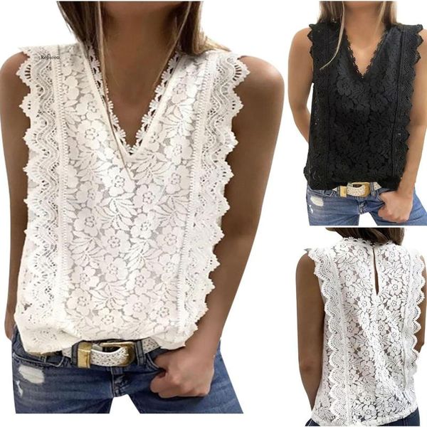 summer lace t shirt women fashion sleeveless solid hollow party v-neck plus size camisetas women's t-shirt, White
summer lace t shirt women fashion sleeveless solid hollow party v-neck plus size camisetas women's t-shirt, White