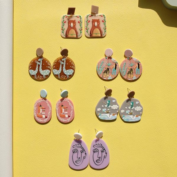 dangle & chandelier aomu 2021 chic geometric colorful animal graffiti long drop cute earrings for women party jewelry gifts, Silver
dangle & chandelier aomu 2021 chic geometric colorful animal graffiti long drop cute earrings for women party jewelry gifts, Silver