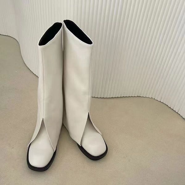 boots winter boots black white winter fashion designer chunky track long tbjl