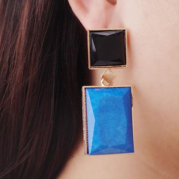 dangle & chandelier korean style simple blue black stone earrings for women girls geometric pendant trendy temperament pendientes, Silver
dangle & chandelier korean style simple blue black stone earrings for women girls geometric pendant trendy temperament pendientes, Silver