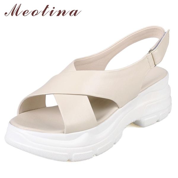 meotina sandals shoes women genuine leather platform wedges high heel cross tied square toe lady footwear summer, Black
meotina sandals shoes women genuine leather platform wedges high heel cross tied square toe lady footwear summer, Black