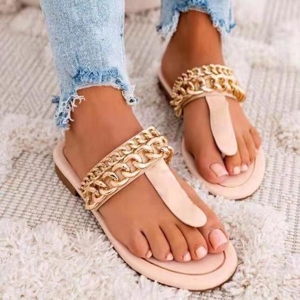 slippers summer women's casual clip toe flat sandals metal chain decoration fashion personality comfortable sell slipper, Black
slippers summer women's casual clip toe flat sandals metal chain decoration fashion personality comfortable sell slipper, Black