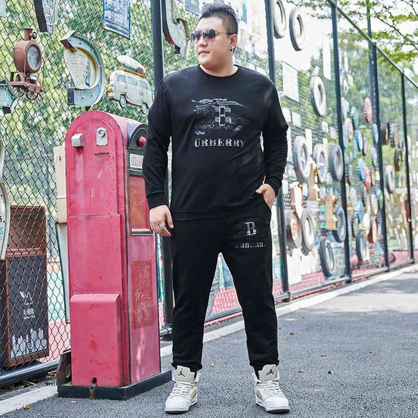 fashion men's suit fat large loose casual sports versatile long sve two-piece set plush and thickened, Gray
fashion men's suit fat large loose casual sports versatile long sve two-piece set plush and thickened, Gray