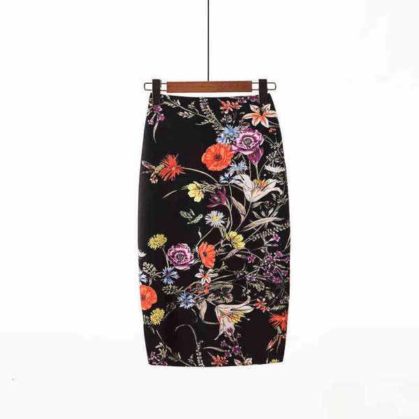 skirts 2022 summer ol hip wrap high waist one-step fashion printed large skirt, Black 
skirts 2022 summer ol hip wrap high waist one-step fashion printed large skirt, Black