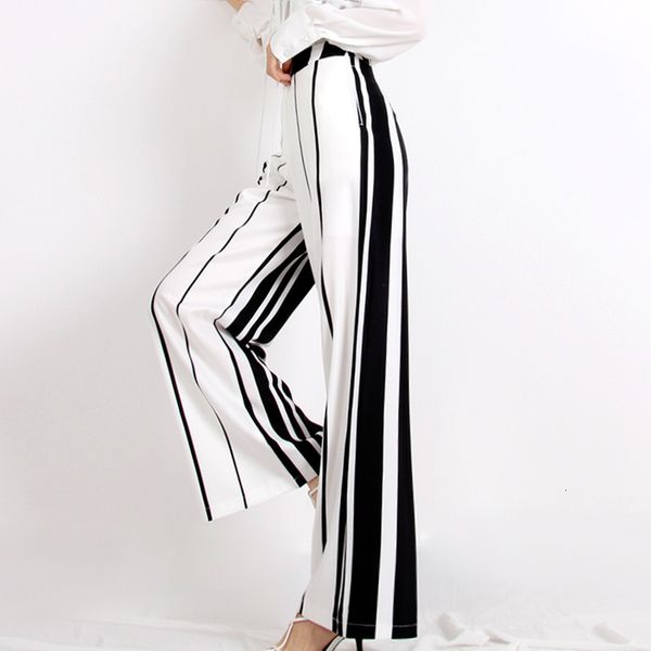 capris Vintage causal leg drop long for woman elegant streetwear stripe loose pants, Black;white
capris Vintage causal leg drop long for woman elegant streetwear stripe loose pants, Black;white