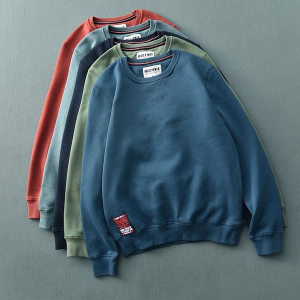 men's hoodies & sweatshirts autumn winter american retro o-neck fashion washed old thickened velvet plus knitted casual pullover sportw, Black
men's hoodies & sweatshirts autumn winter american retro o-neck fashion washed old thickened velvet plus knitted casual pullover sportw, Black