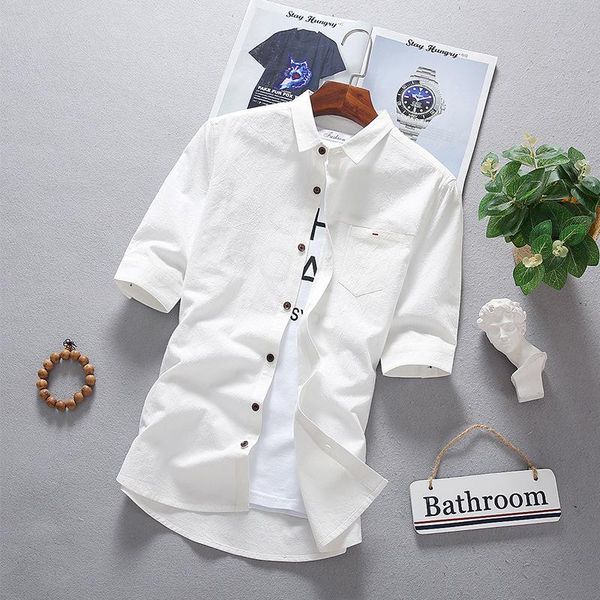 men's dress shirts 2021 cotton short sleeve shirt summer thin lapel fashion solid color youth inch wear, White;black
men's dress shirts 2021 cotton short sleeve shirt summer thin lapel fashion solid color youth inch wear, White;black