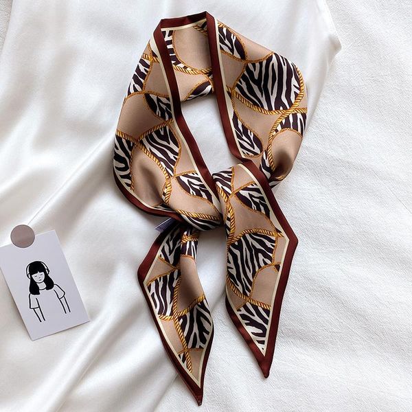 scarves spring autumn luxury small silk scarf women's fashion leopard pattern sharp-corner isn't hair band tied bag streamer, Blue;gray
scarves spring autumn luxury small silk scarf women's fashion leopard pattern sharp-corner isn't hair band tied bag streamer, Blue;gray