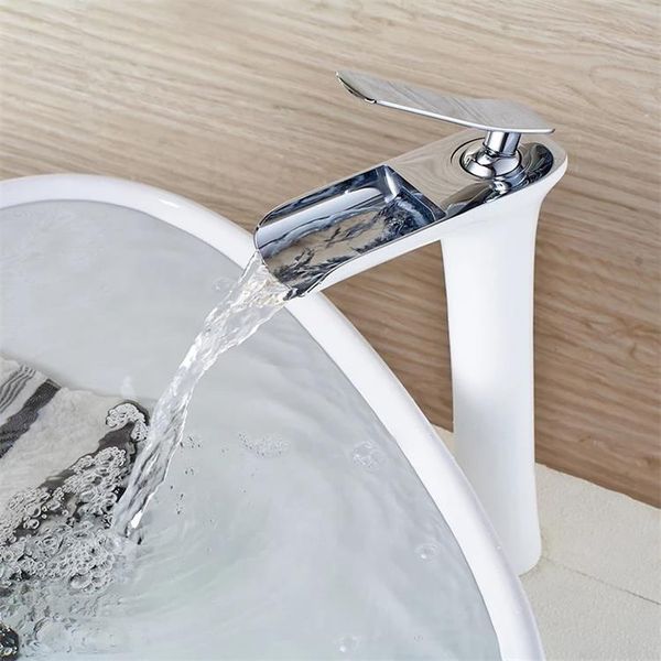 bathroom sink faucets 1pcs electroplated basin tap mixer white faucet single-hole waterfall brass
bathroom sink faucets 1pcs electroplated basin tap mixer white faucet single-hole waterfall brass