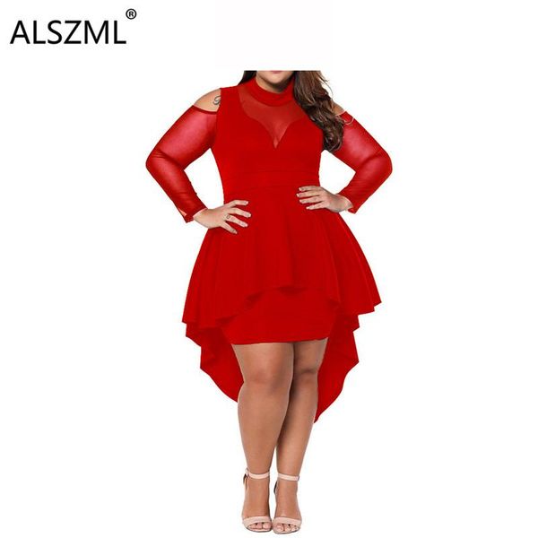 casual dresses plus size mesh patchwork high waist front short back long dress office lady party o neck hollow-out robes 5 color, Black;gray
casual dresses plus size mesh patchwork high waist front short back long dress office lady party o neck hollow-out robes 5 color, Black;gray