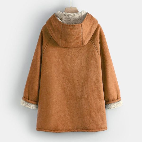 women's jackets fashion autumn winter warm coats double pocket design hooded women coat long sleeve plush outwear iwwz, Black;brown
women's jackets fashion autumn winter warm coats double pocket design hooded women coat long sleeve plush outwear iwwz, Black;brown