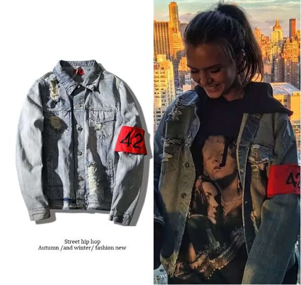 men's down & parkas hip hop 424 armband men women high street bomber holes jackets lovers streetwear denim outwear clothing bs5t, Black
men's down & parkas hip hop 424 armband men women high street bomber holes jackets lovers streetwear denim outwear clothing bs5t, Black