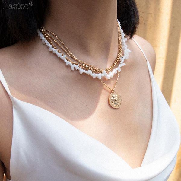 pendant necklaces lacteo retro alloy carved coins for women statement fashion multi layer natural opal chain female necklace, Silver
pendant necklaces lacteo retro alloy carved coins for women statement fashion multi layer natural opal chain female necklace, Silver