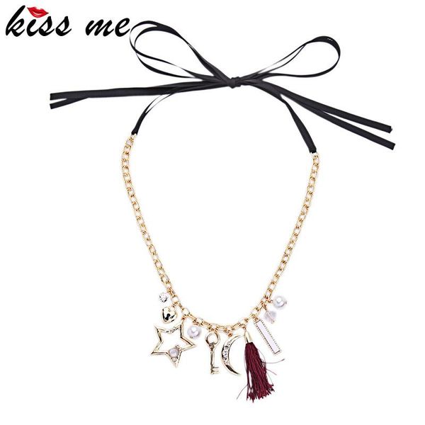 summer ribbon chain alloy star heart moon pendant necklace women accessories necklaces, Silver
summer ribbon chain alloy star heart moon pendant necklace women accessories necklaces, Silver