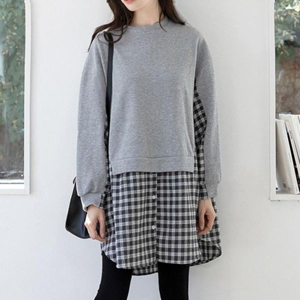 women's hoodies & sweatshirts japanese long sleeve patchwork plaid fake two piece women hoodie korean casual pullover harajuku sweatsh, Black
women's hoodies & sweatshirts japanese long sleeve patchwork plaid fake two piece women hoodie korean casual pullover harajuku sweatsh, Black