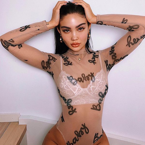 bras sets summer mesh bodysuit women letter print longsleeve shirts body dentelle mujer combinaison femme, Red;black
bras sets summer mesh bodysuit women letter print longsleeve shirts body dentelle mujer combinaison femme, Red;black