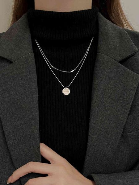 round brand cross double s925 silver necklace female 2021 clavicle chain minority design sweater
round brand cross double s925 silver necklace female 2021 clavicle chain minority design sweater