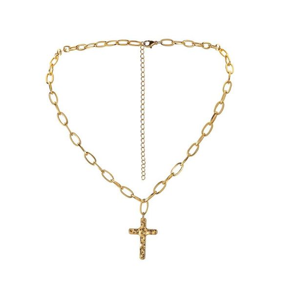 pendant necklaces stainless steel jesus 18k gold men chain cross necklace for women simple metal choker collar gift bag packaging, Silver
pendant necklaces stainless steel jesus 18k gold men chain cross necklace for women simple metal choker collar gift bag packaging, Silver