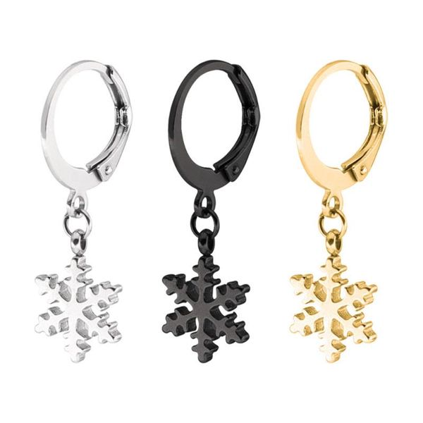 titanium steel snowflake earrings for women round hoop ear jewelry men gold color flower stud christmas girl accesories, Golden;silver
titanium steel snowflake earrings for women round hoop ear jewelry men gold color flower stud christmas girl accesories, Golden;silver