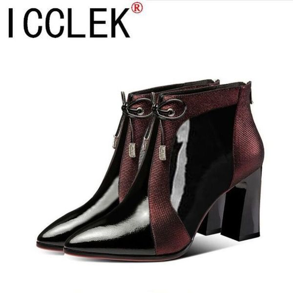 boots high heeled ankle woman warm shoes women's booties pointed toe thick heel color matching blue wine-red, Black
boots high heeled ankle woman warm shoes women's booties pointed toe thick heel color matching blue wine-red, Black