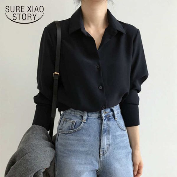 women's shirt classic chiffon blouse female plus size loose long sleeve shirts lady simple style clothes blusas 6830 50 210528, White
women's shirt classic chiffon blouse female plus size loose long sleeve shirts lady simple style clothes blusas 6830 50 210528, White