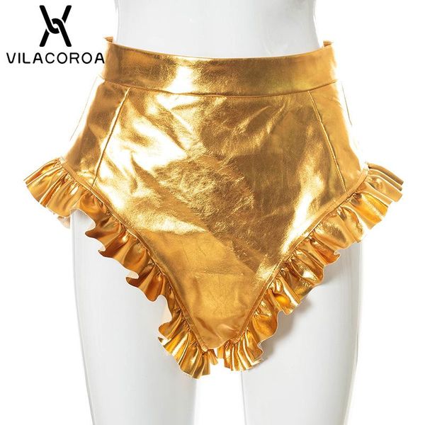 women's shorts ladies high waist pu leather streetwear nightclub costumes summer ruffle y2k solid holiday stage costume, White;black
women's shorts ladies high waist pu leather streetwear nightclub costumes summer ruffle y2k solid holiday stage costume, White;black
