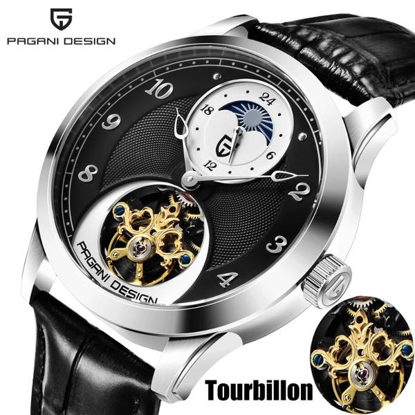 wristwatches pagani design luxury men's mechanical wristwatch 42mm stainles steel tourbillon dial waterproof automatic watch moon phase, Slivery;brown
wristwatches pagani design luxury men's mechanical wristwatch 42mm stainles steel tourbillon dial waterproof automatic watch moon phase, Slivery;brown