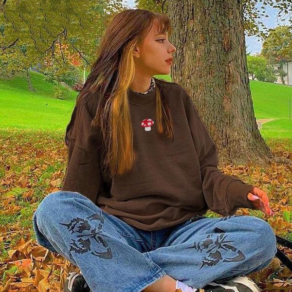 women's hoodies & sweatshirts bold shade indie aesthetic y2k fashion streetwear long sleeve graphic embroidery 90s style vintage, Black
women's hoodies & sweatshirts bold shade indie aesthetic y2k fashion streetwear long sleeve graphic embroidery 90s style vintage, Black