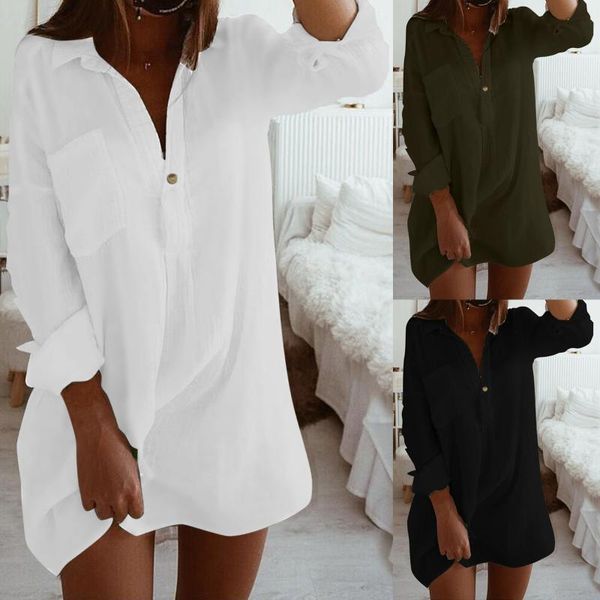 women's blouses & shirts fashion summer women long sleeve work wear linen blouse female plus size with pocket 2021, White
women's blouses & shirts fashion summer women long sleeve work wear linen blouse female plus size with pocket 2021, White