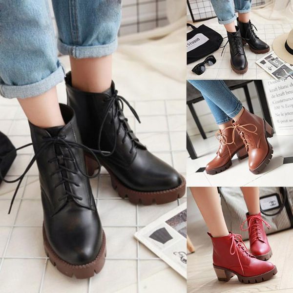 boots 2021 vintage style leather women fashion booties soft women's shoes lace up ankle female lady casual, Black
boots 2021 vintage style leather women fashion booties soft women's shoes lace up ankle female lady casual, Black
