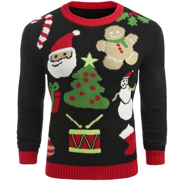 men's sweaters ursporttech ugly christmas sweater round neck slim pullover knitwear warm fall winter santa claus casual, White;black
men's sweaters ursporttech ugly christmas sweater round neck slim pullover knitwear warm fall winter santa claus casual, White;black