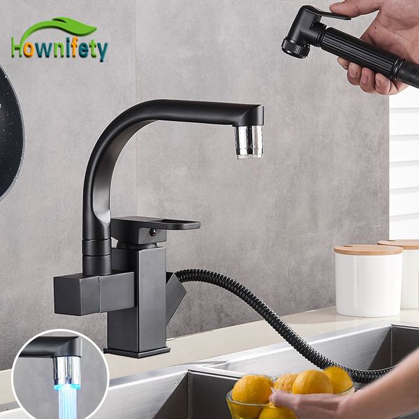 led or not black kitchen faucet pull out bidet spray deck mount cold mixer tap 360 rotation swivel bathroom sink crane
led or not black kitchen faucet pull out bidet spray deck mount cold mixer tap 360 rotation swivel bathroom sink crane