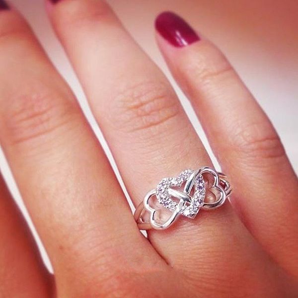 wedding rings women triple heart infinity promise ring silver plated zircon engagement for bridal fashion jewelry, Slivery;golden
wedding rings women triple heart infinity promise ring silver plated zircon engagement for bridal fashion jewelry, Slivery;golden
