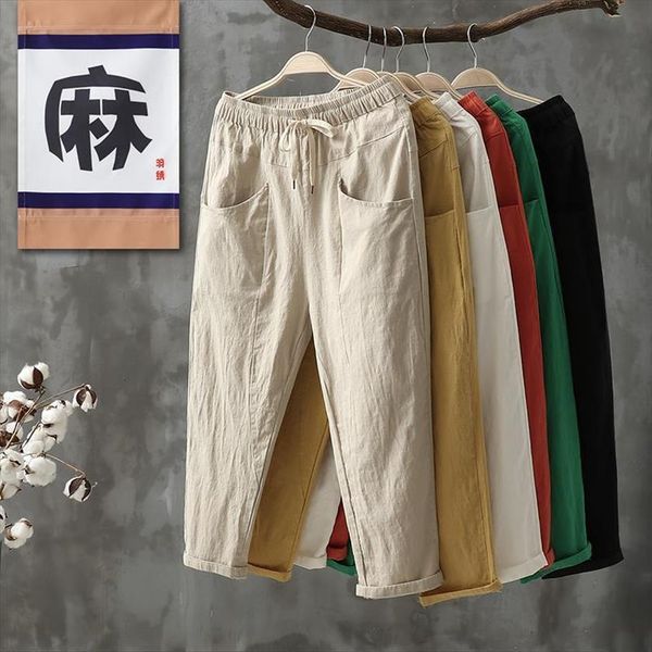 harem clothing spring summer womens pants casual big pocket linens oversize high waisted trousers, Black;white
harem clothing spring summer womens pants casual big pocket linens oversize high waisted trousers, Black;white