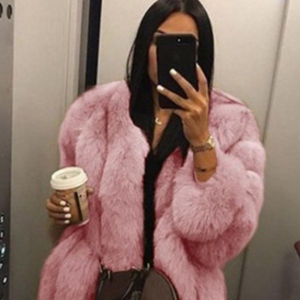 women's fur & faux autumn and winter thickened warm imitation coat long sleeve jacket outwear, Black
women's fur & faux autumn and winter thickened warm imitation coat long sleeve jacket outwear, Black
