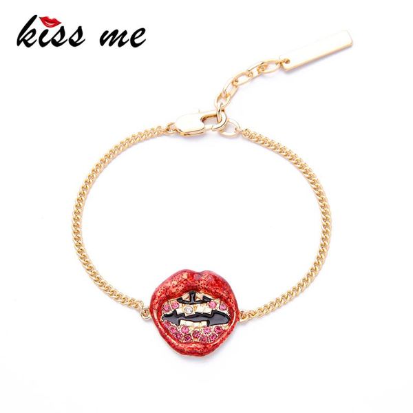 charm bracelets kissme hip-hop red lip big mouth charms bracelet for women unique rhinestone resin enamel gold color alloy chain fashion jew, Golden;silver
charm bracelets kissme hip-hop red lip big mouth charms bracelet for women unique rhinestone resin enamel gold color alloy chain fashion jew, Golden;silver