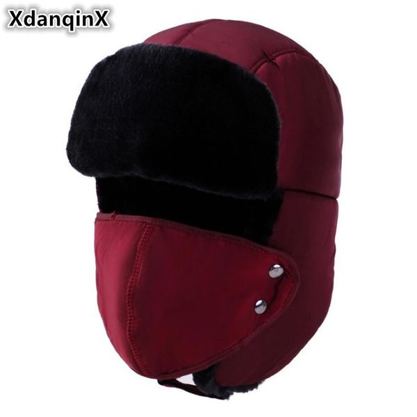 berets xdanqinx winter women's fur hat earmuffs cap warm plus velvet thick men's bomber hats with ears multi-colored windproof ski, Blue;gray
berets xdanqinx winter women's fur hat earmuffs cap warm plus velvet thick men's bomber hats with ears multi-colored windproof ski, Blue;gray
