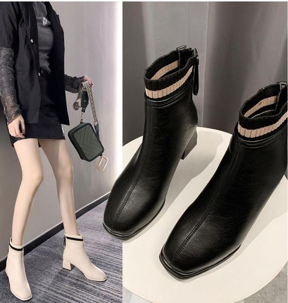 dress shoes women's pumps thick heel short tube fashion boots round toe mid-heel zipper fall winter ladies squar, Black
dress shoes women's pumps thick heel short tube fashion boots round toe mid-heel zipper fall winter ladies squar, Black