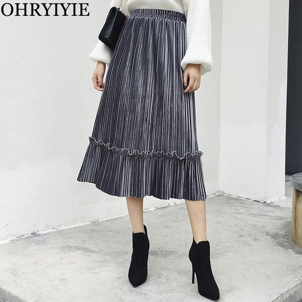 skirts ohryiyie vintage velvet skirt womens 2021 autumn winter fashion high waist pleated female long solid color midi, Black
skirts ohryiyie vintage velvet skirt womens 2021 autumn winter fashion high waist pleated female long solid color midi, Black