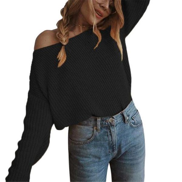 women's sweaters wkoud women slash neck fashion candy color shoulder off knitted pullovers 2021 solid loose knitwear jumper y8093, White;black
women's sweaters wkoud women slash neck fashion candy color shoulder off knitted pullovers 2021 solid loose knitwear jumper y8093, White;black