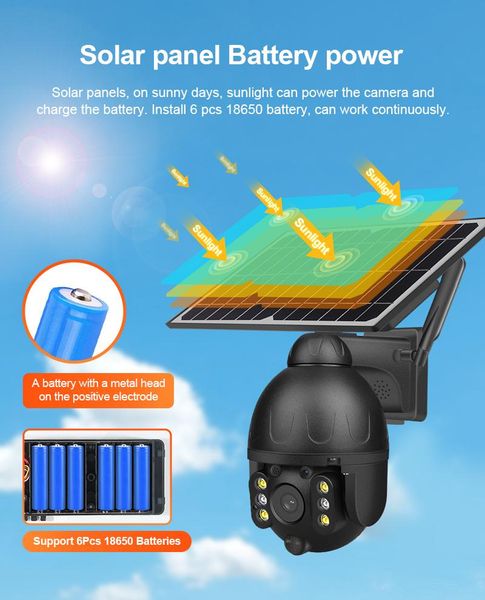 cameras 2mp wifi low power solar security camera ai humanoid detection 8w detachable 18650 battery outdoor ptz cctv cam
cameras 2mp wifi low power solar security camera ai humanoid detection 8w detachable 18650 battery outdoor ptz cctv cam