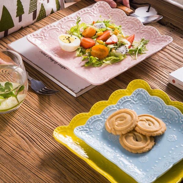 dishes & plates european-style petal edge lace embossed butterfly dinner plate square dessert dish tableware fruit sushi
dishes & plates european-style petal edge lace embossed butterfly dinner plate square dessert dish tableware fruit sushi