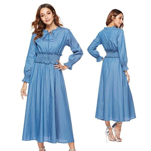 casual dresses 2021 spring jeans dress women petals collar long sleeve drawstring demin blue ol femme street sundress vestido, Black;gray
casual dresses 2021 spring jeans dress women petals collar long sleeve drawstring demin blue ol femme street sundress vestido, Black;gray