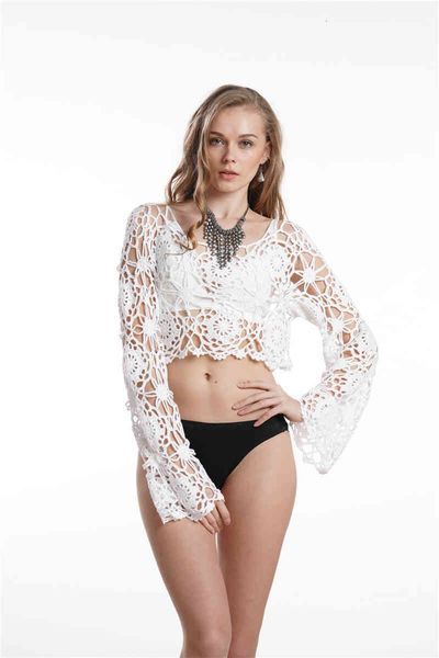 women's t-shirt handmade crochet crop swimwear lace white hollow out beach cover up holiday bohemian summer sale 041
women's t-shirt handmade crochet crop swimwear lace white hollow out beach cover up holiday bohemian summer sale 041