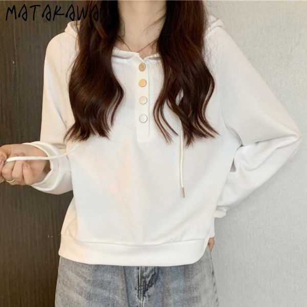 women's hoodies & sweatshirts matakawa autumn thin hooded long sleeve fashion loose hoody korean solid pullover office lady short woman, Black
women's hoodies & sweatshirts matakawa autumn thin hooded long sleeve fashion loose hoody korean solid pullover office lady short woman, Black
