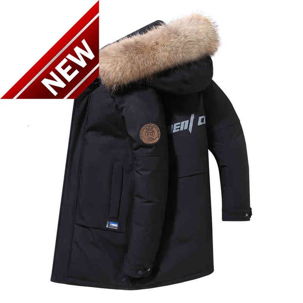 men's down jackets hooded warm brand long parkas men fashion fur collar white duck coats winter snow overcoat high quality, Black
men's down jackets hooded warm brand long parkas men fashion fur collar white duck coats winter snow overcoat high quality, Black